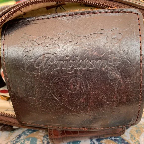 BRIGHTON Leather/Straw woven purse with 1 BRIGHTON leather wallet - Picture 8 of 16